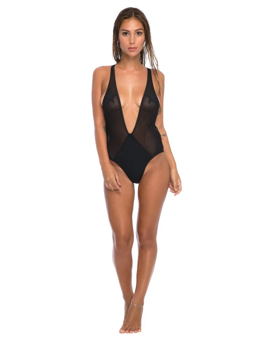 Figg Plunge Swimsuit in Cut and Sew Stars