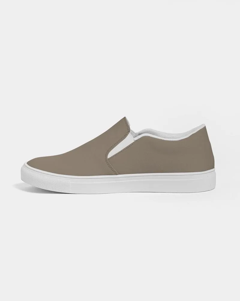 Medium Dark Orange Brown Slip-On Canvas Sneakers | Women's | Medium Dark Pale Pastel Orange Brown | C0M15Y30K60