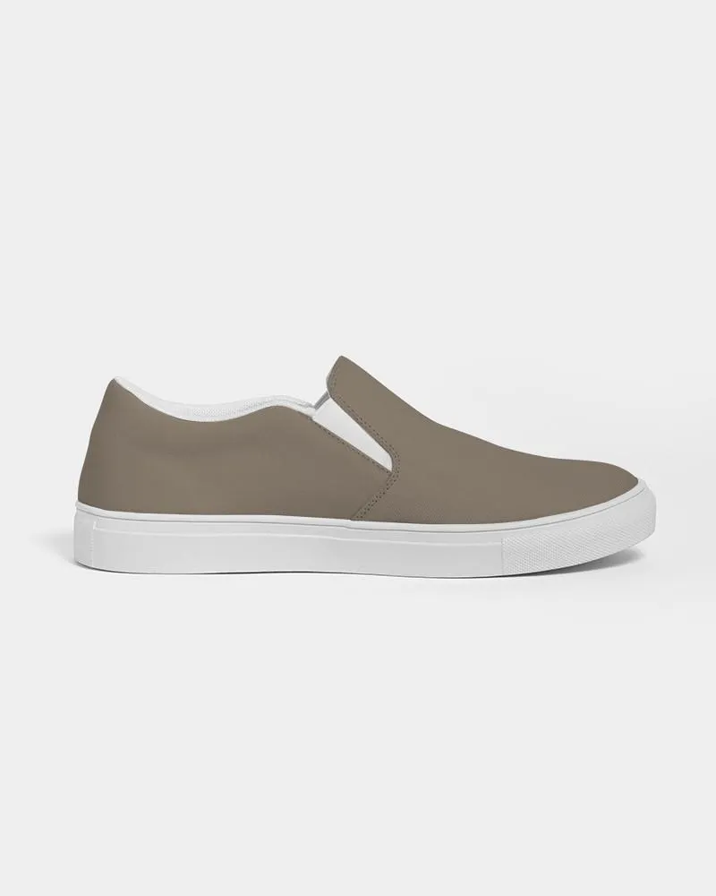 Medium Dark Orange Brown Slip-On Canvas Sneakers | Women's | Medium Dark Pale Pastel Orange Brown | C0M15Y30K60