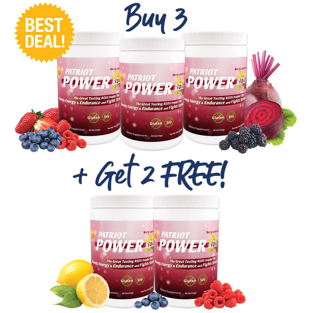Patriot Power Reds Antioxidant Energy & Mood Booster Powder Blend - Double Size