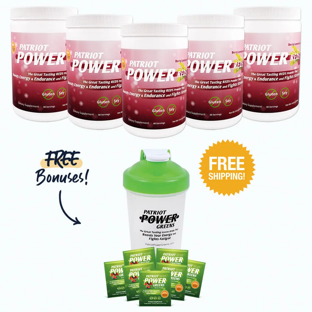 Patriot Power Reds Antioxidant Energy & Mood Booster Powder Blend - Double Size