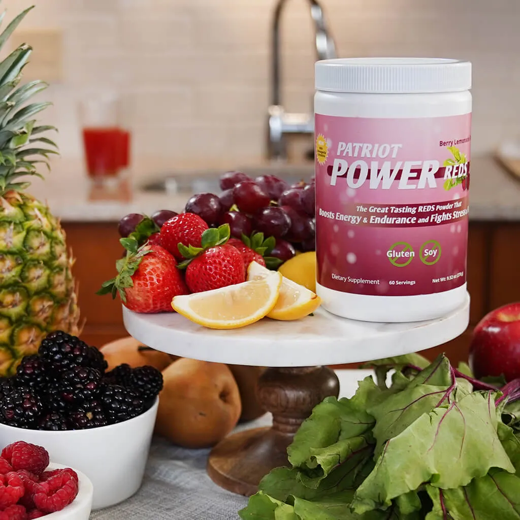 Patriot Power Reds Antioxidant Energy & Mood Booster Powder Blend - Double Size