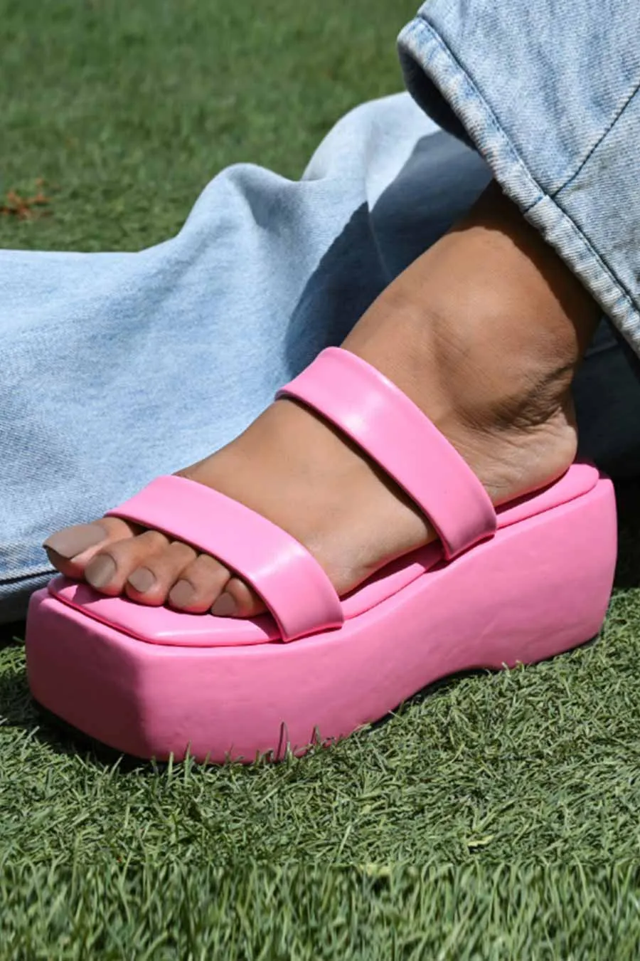 Pink Flatforms Heels