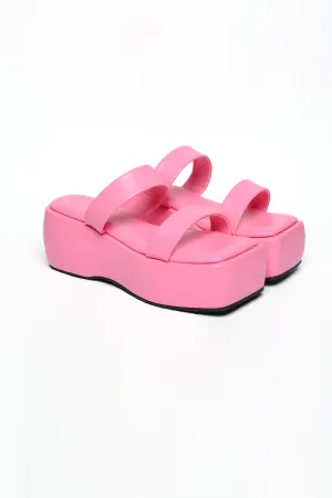 Pink Flatforms Heels