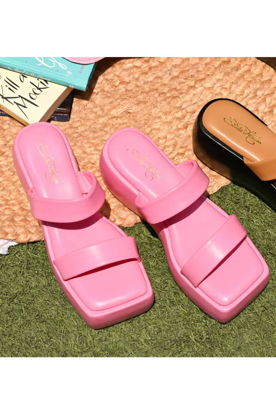 Pink Flatforms Heels