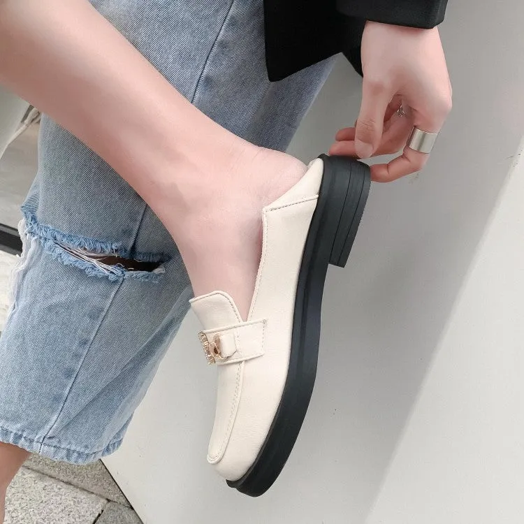 Women's Shallow Rhinestone Slip on Platform Flats Shoes